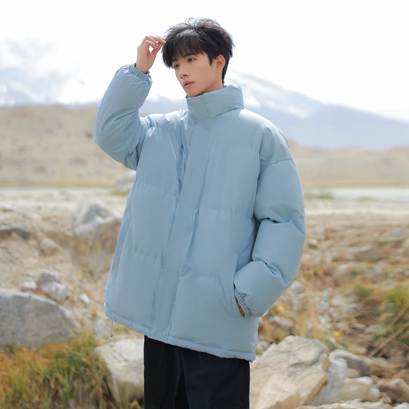 

Outdoor Men BreadJacket Cotton-padded Jacket for Mountain Climbing Couple Solid Color Coat Comfortable Fashionable Trendy Jacket