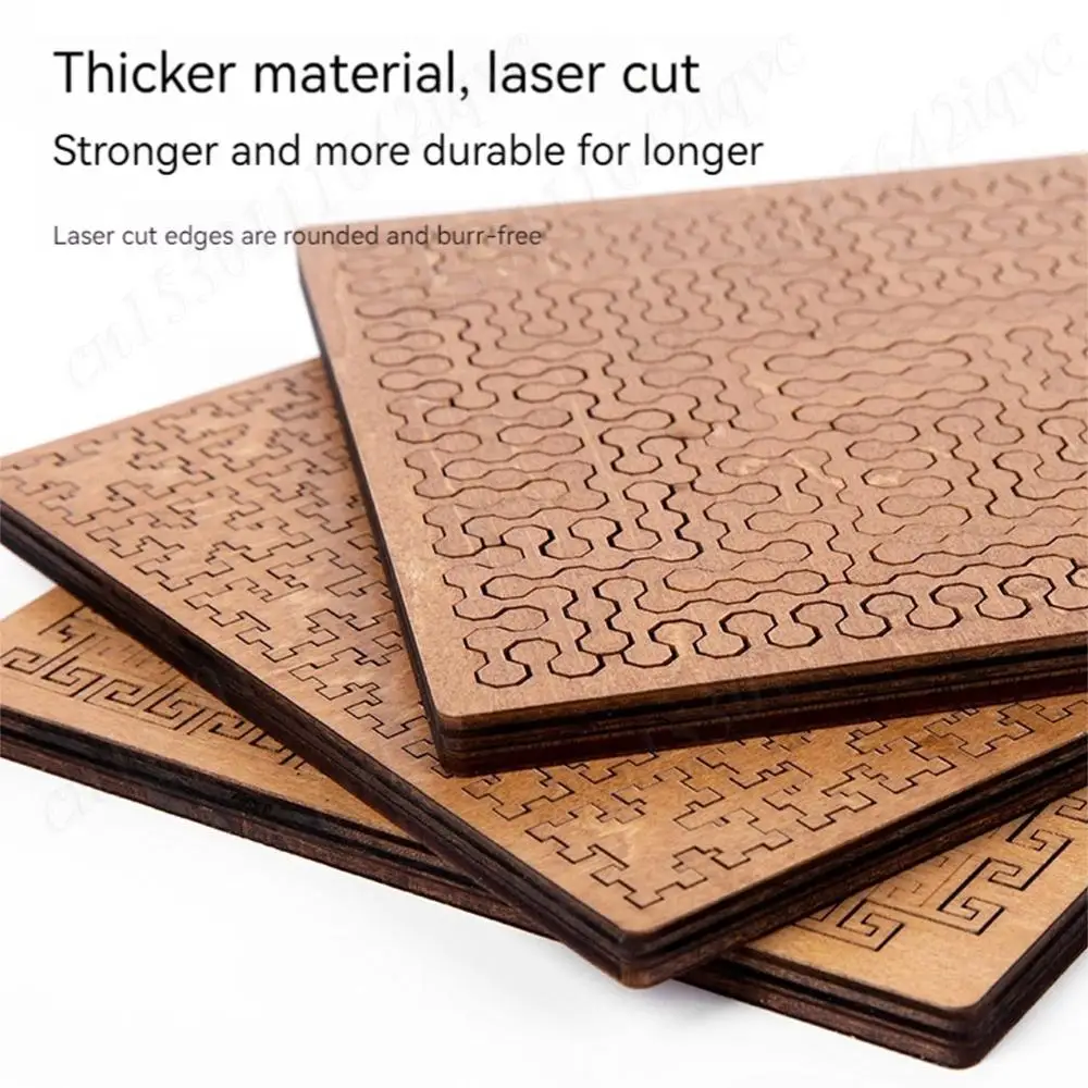 بانوراما خشبية غير منتظمة مع إطار ألغاز منشار فريدة من نوعها متاهة إبداعية غير منتظمة ألعاب لوحية Tangram غير قابلة للحمل #6