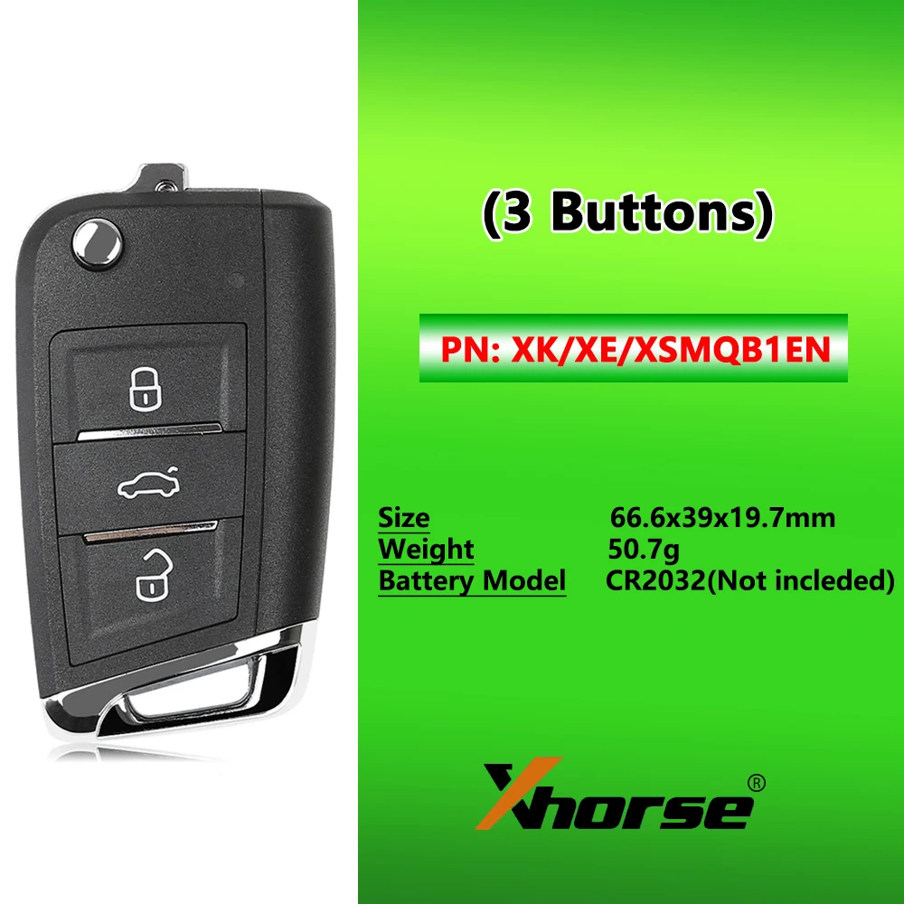 

1/3/5/10Pcs/Lot Xhorse XKMQB1EN/XEMQB1EN/XSMQB1EN VVDI2 / VVDI Key Tool Max MQB Wireless/Wire Universal Remote Smart Key for VW