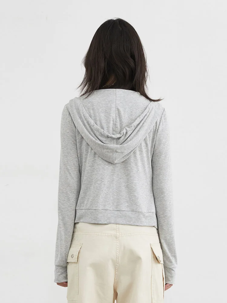 CHIC VEN Women Sweatshirts Korean Casual Loose Hooded Drawstring Short Sport Jackets Female Clothing Spring Autumn New 2025