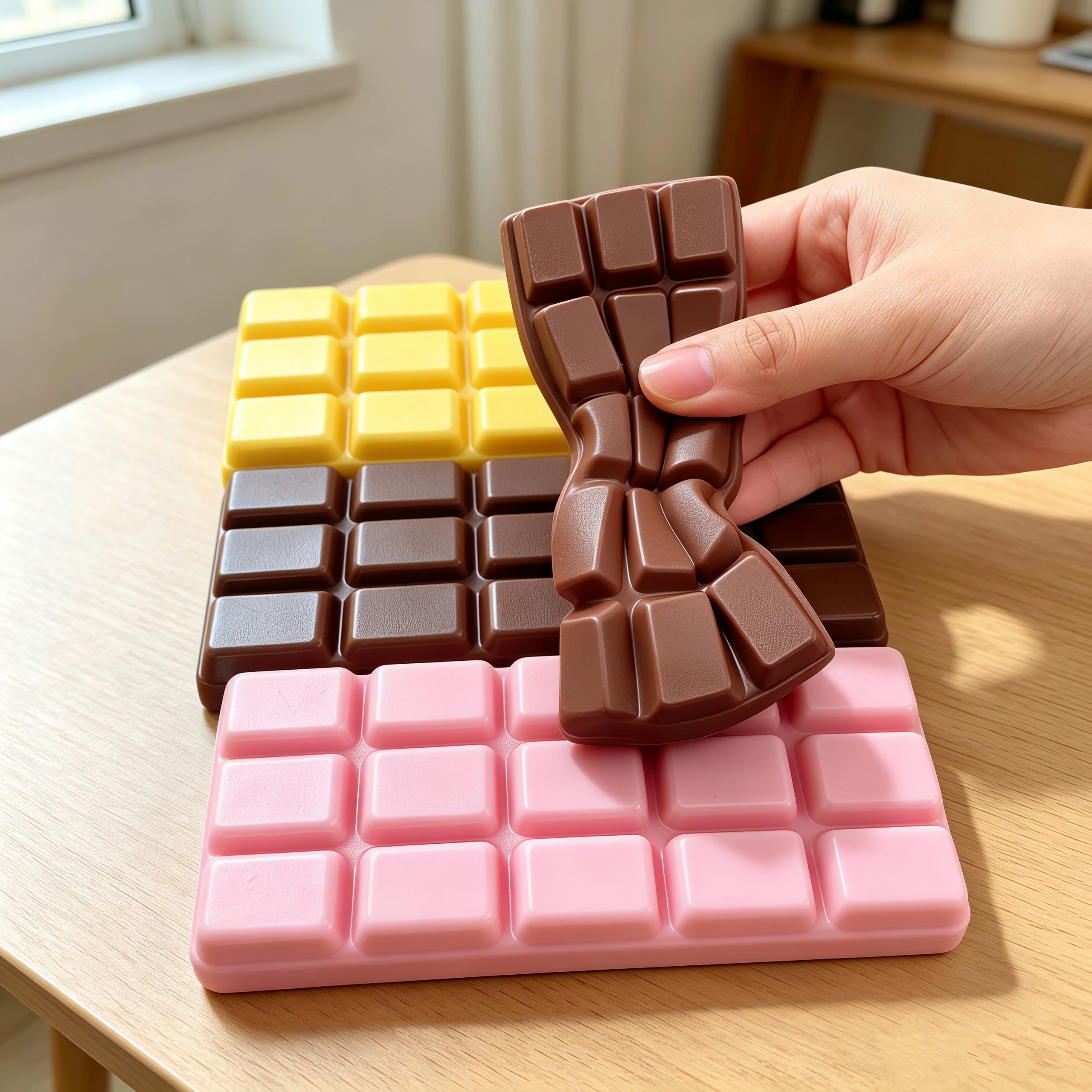 Jouet Squishy en chocolat souple à rebond lent, anti-stress, jouet sensoriel, cadeau pour l'autisme, décompression ASMR