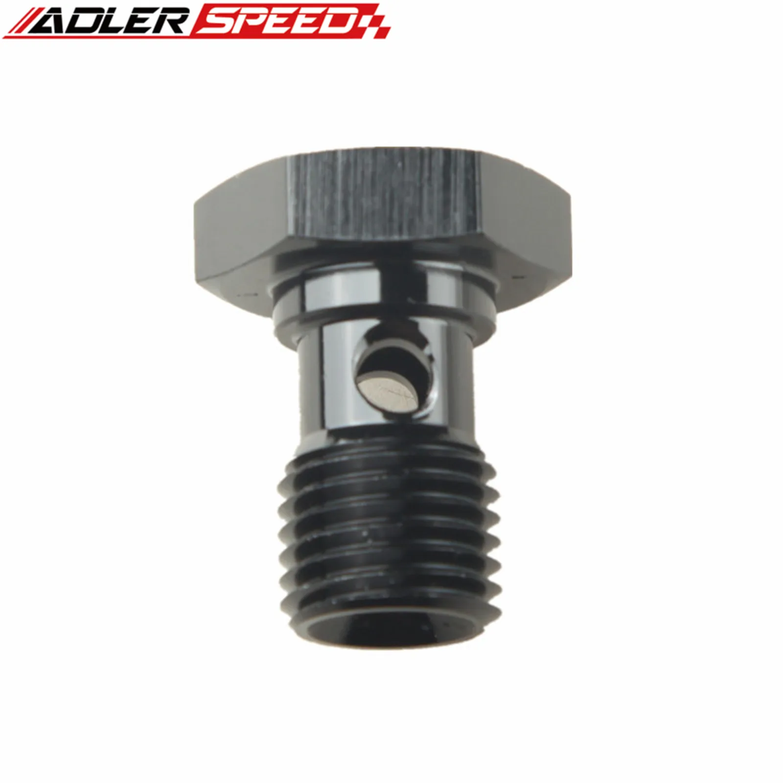 ADLERSPEED Aluminium Brake Fitting Adaptor - Banjo Bolt M8/M10/M12/M14/M16 x 1.0/1.25/1.5, 1/2-20, 7/16-24, 3/8-24 Black