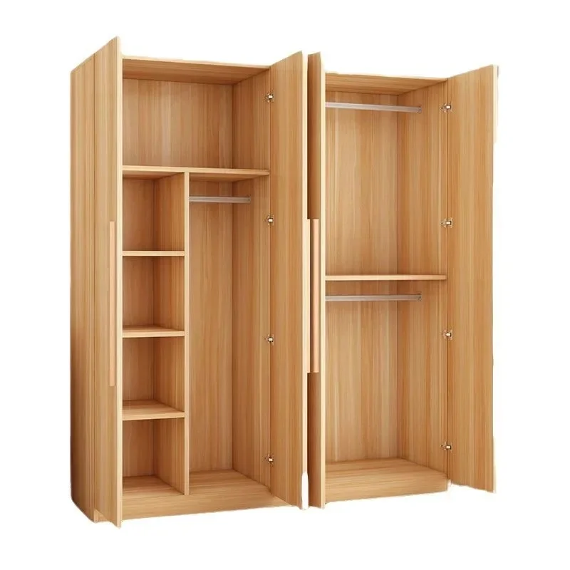 

Economical Solid Wood Children's Wardrobe Simple Corner Wardrobe Assembly Bedroom Home Rental Closet Para Ropa Furniture