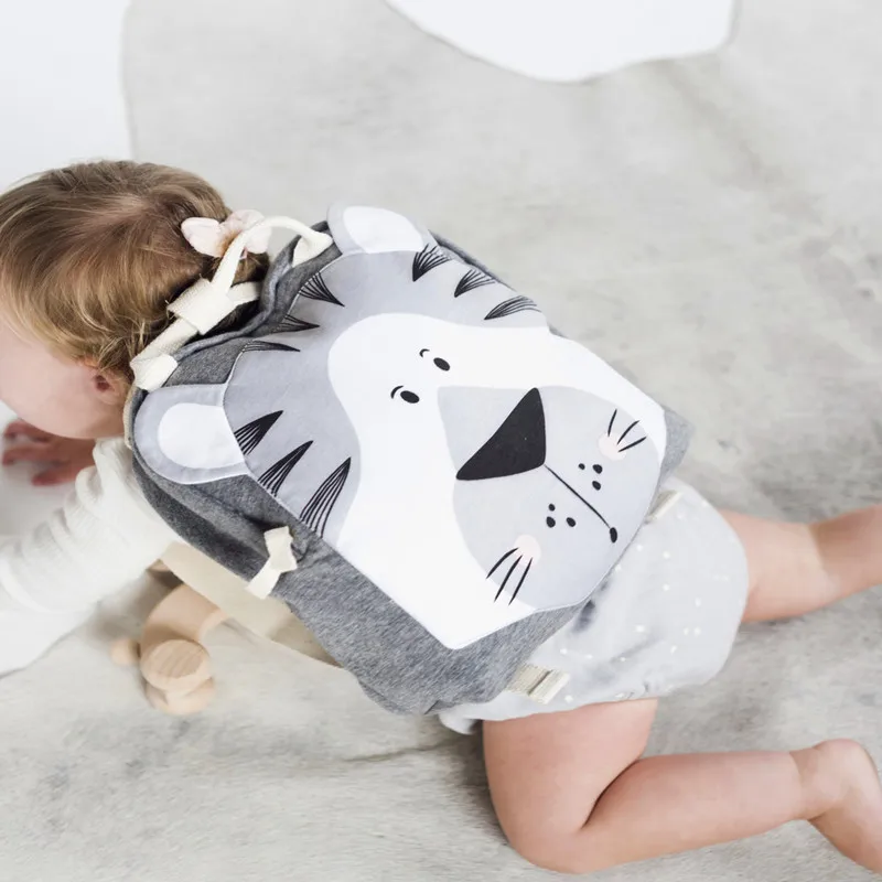 Mochila De felpa para bebé de 3 a 8 años, Bolsa Escolar de animales de dibujos animados para niños, bolsa de almacenamiento de aperitivos,