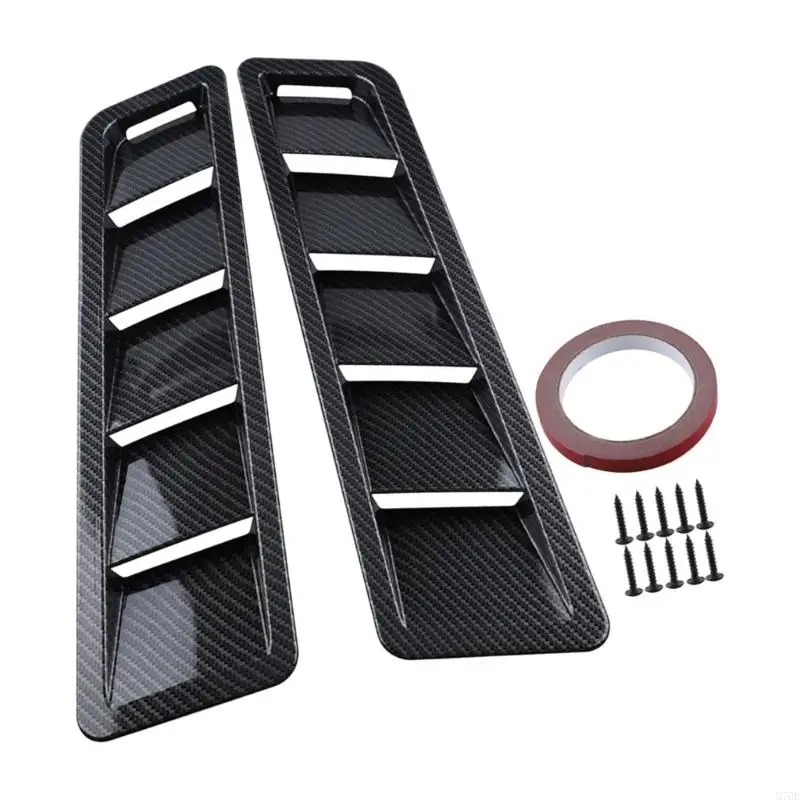 M76E Paar Motorhauben-Lamellenverkleidungen, ABS-Akzentplatten, Haubenverkleidung für Motorhauben-Styling – Detail 4