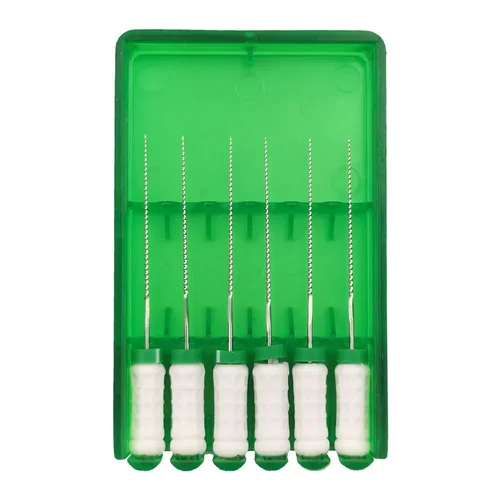 Imagen 2 del producto 12 cajas de limas dentales K uso manual 15-40 #   Mallefe K-File 21 mm/25 mm/31 mm archivos Instrumentos endodónticos de conducto radicular