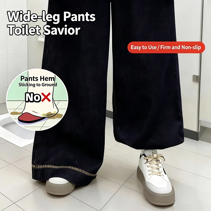 2/4Pcs Invisible Leg Shortening Straps,Adjustable No-Sew Hidden Non-slip Pants Edge Bands, Anti-drag Pants Hem Fixing Device