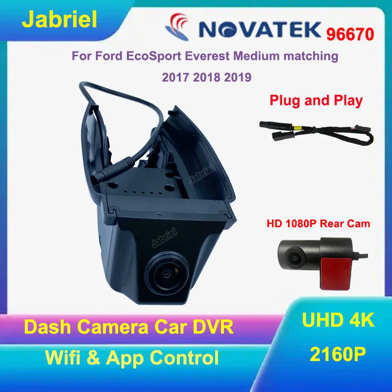 UHD 2160P 4K 2K WiFi Автомобильный видеорегистратор For ‌Ford EcoSport Everest Medium matching 2016 2017 2018 2019 focus 2