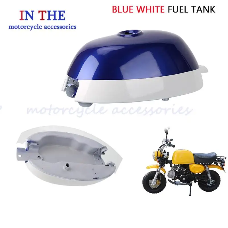 

Fuel Tank Blue and White For Mini Bike Z50 Z50A Z50J Z50R C70 CT70 Accessories Motorcycle Fuel Tank Steel