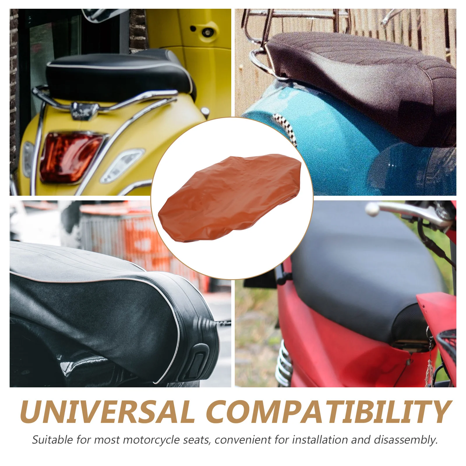 

Motorcycle Seat Cover PU Durable Waterproof Protective Motorbike Cushion Protector Rain Sun Shield Motorcycle Seat Cover