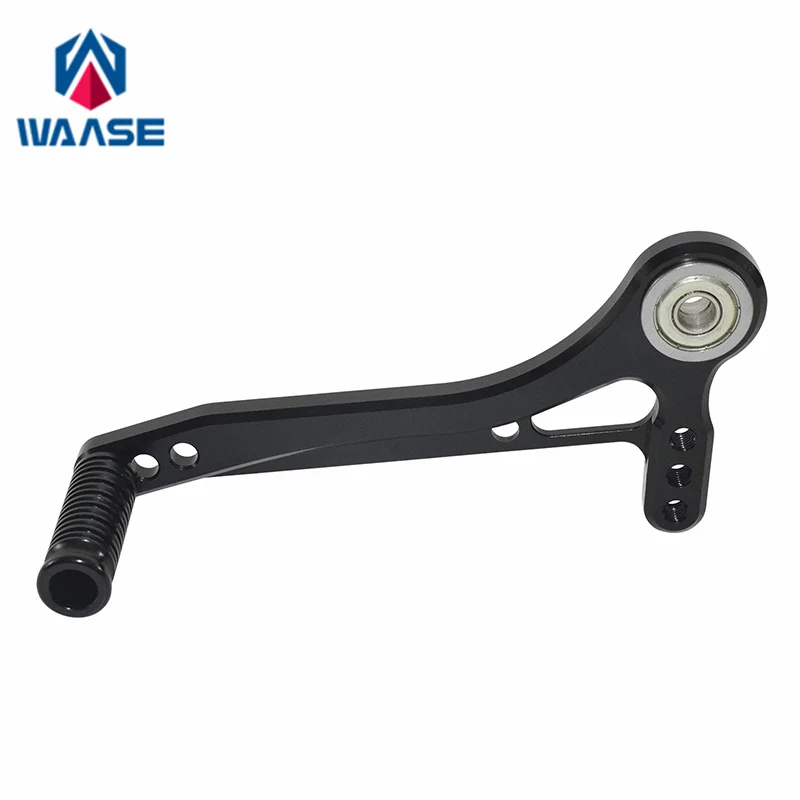 waase Adjustable Dual Bearings Shifter Shift Lever Pedal Gear Selector with Toe Pegs Toepeg Kit For Aftermarket Rearset Rear Set