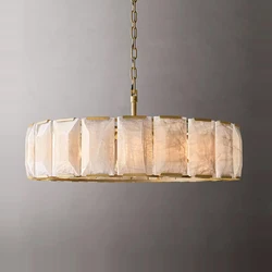Retro Vintage American LED Crystal Hanging Lamps Chandelier Lighting Lustre Suspension Luminaire Lampen For Living Room