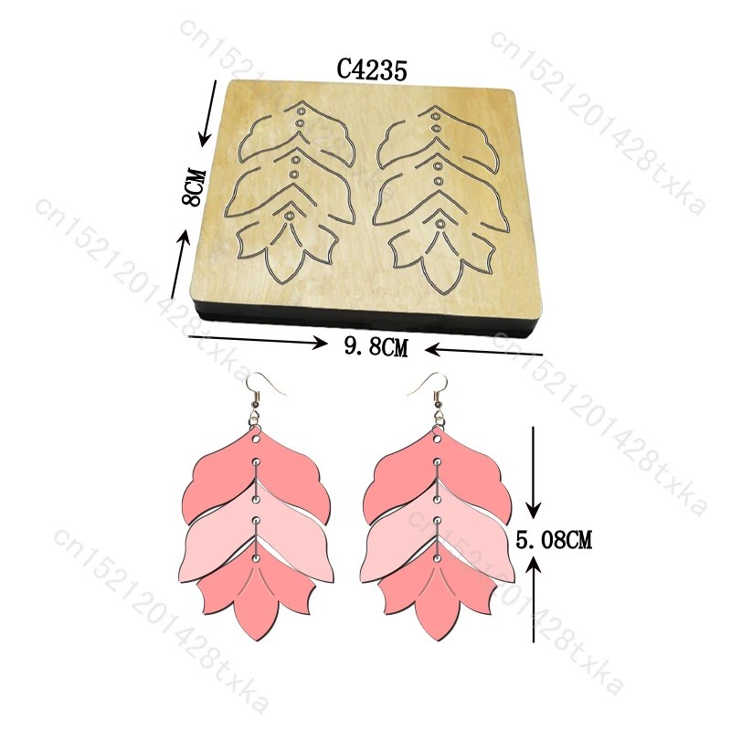 

Новые серьги Деревянные штампы для вырезания Скрапбукинг C4235 Несколько стилей