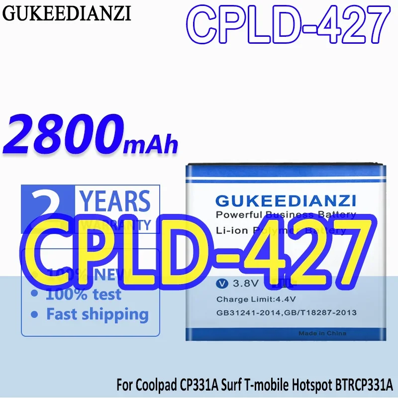 

High Capacity GUKEEDIANZI Battery CPLD-427 2800mAh For Coolpad CP331A Surf T-mobile Hotspot BTRCP331A Mobile Phone Battera