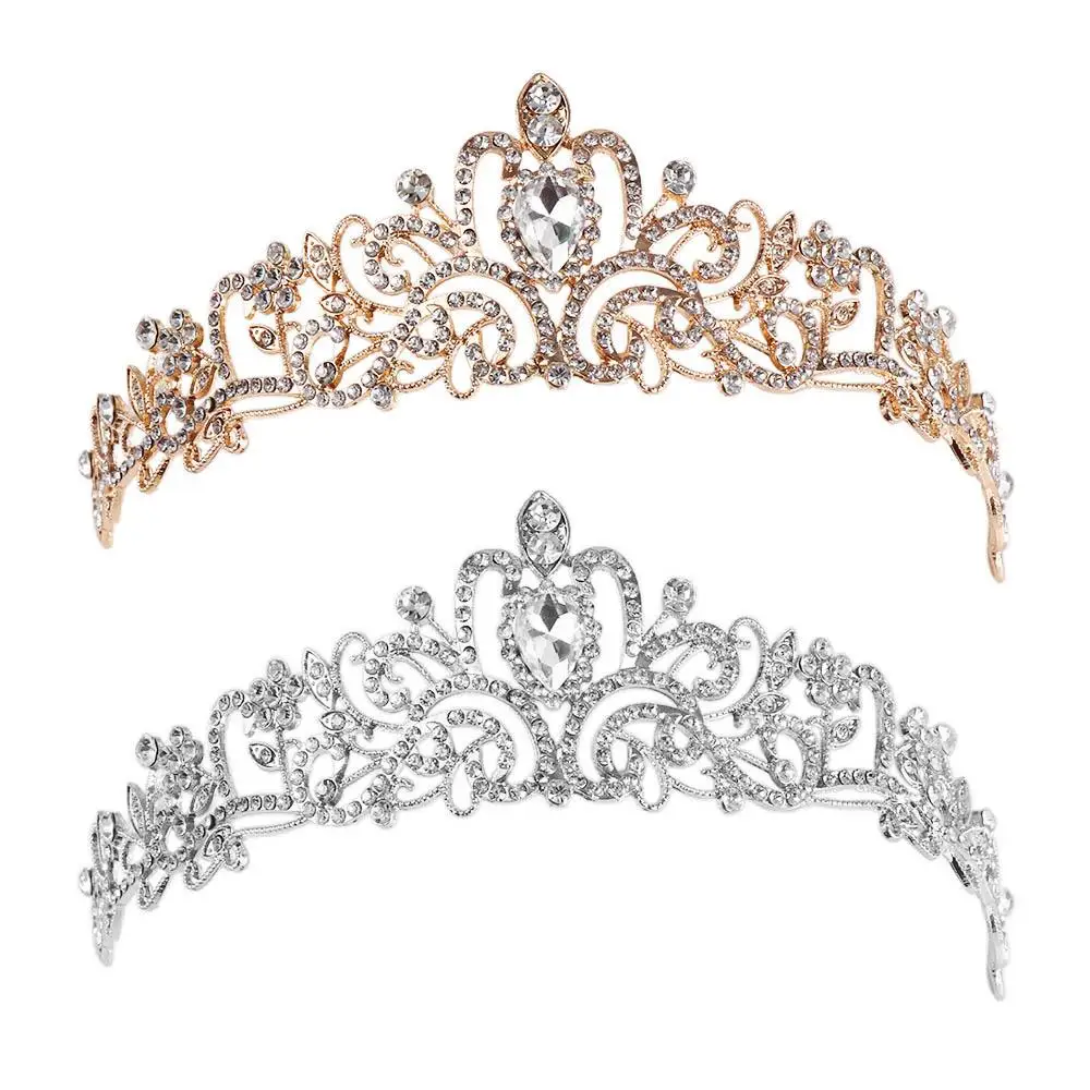 

Crown Rhinestone Headband Girl Princess Crown Alloy Wedding Jewelry Women Tiara Bridal Crown Korean Style Bridal Headwear