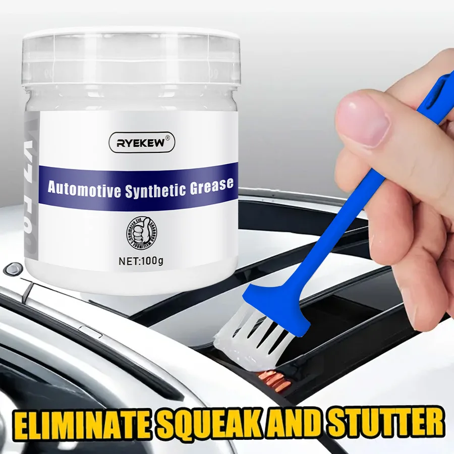 Car Sunroof Track Lubricating Grease 100g White Car Lubricant Oil Grease Mechanical Maintenance Door Abnormal Noise Antirust Oil