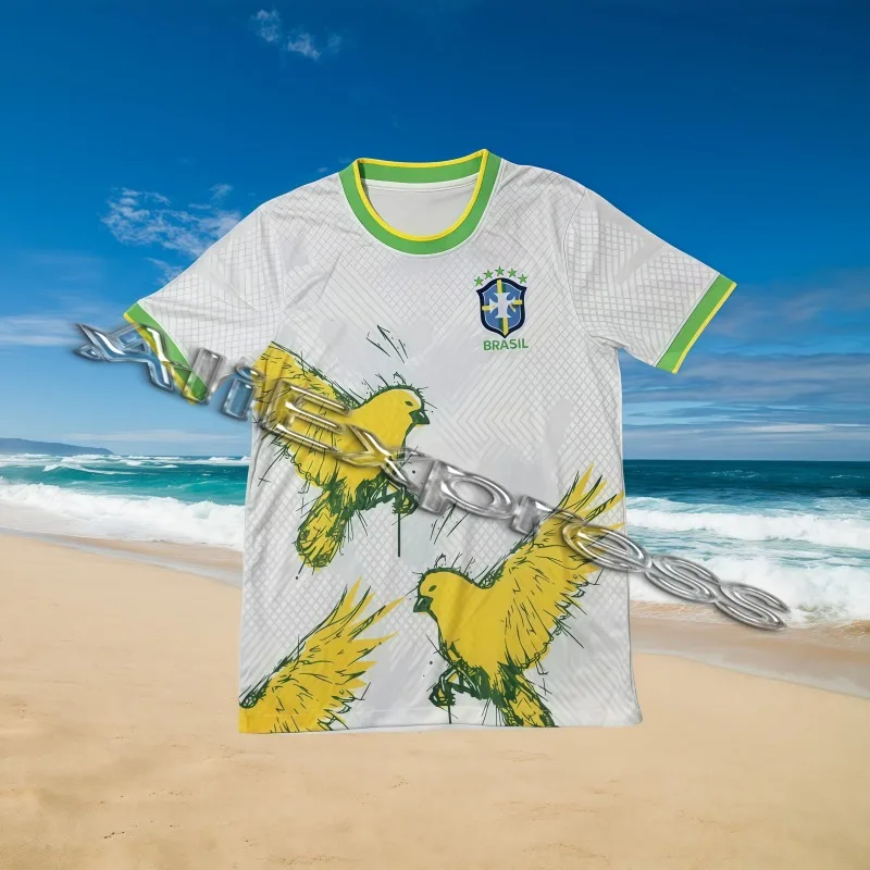 Nouveau T-Shirt De Sport À La Mode Respirant En Maille Personnée Imprimée En 3D Pour L' finans 2025