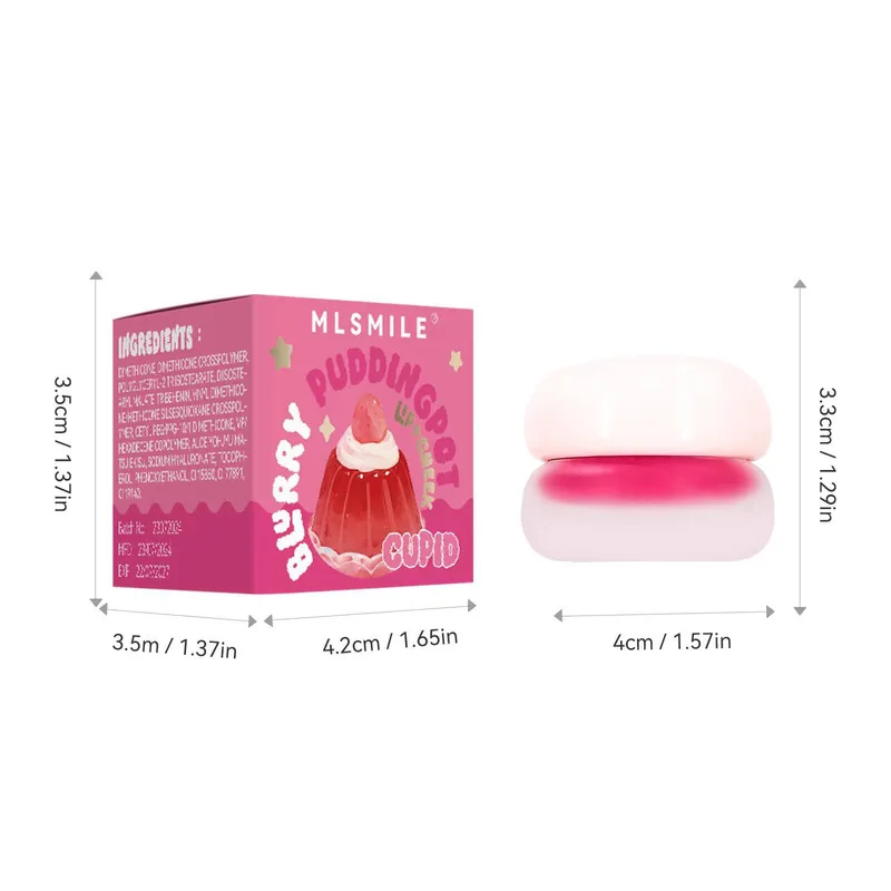 MLSMILE Fango Opaco Fard Trucco Multiuso Impermeabile Argilla Rossetto di Lunga Durata Tazza antiaderente Labbro Rosso Tinta Pigmento Mousse nuovo