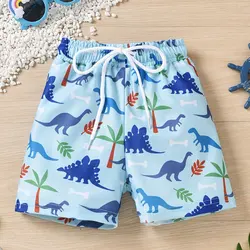 Children Shorts Dinosaur 3D Printed Boys Swimming Trunks For Kids Beach Shorts Cartoon Swimsuit Shorts Baby Swimwear Boy Clothes