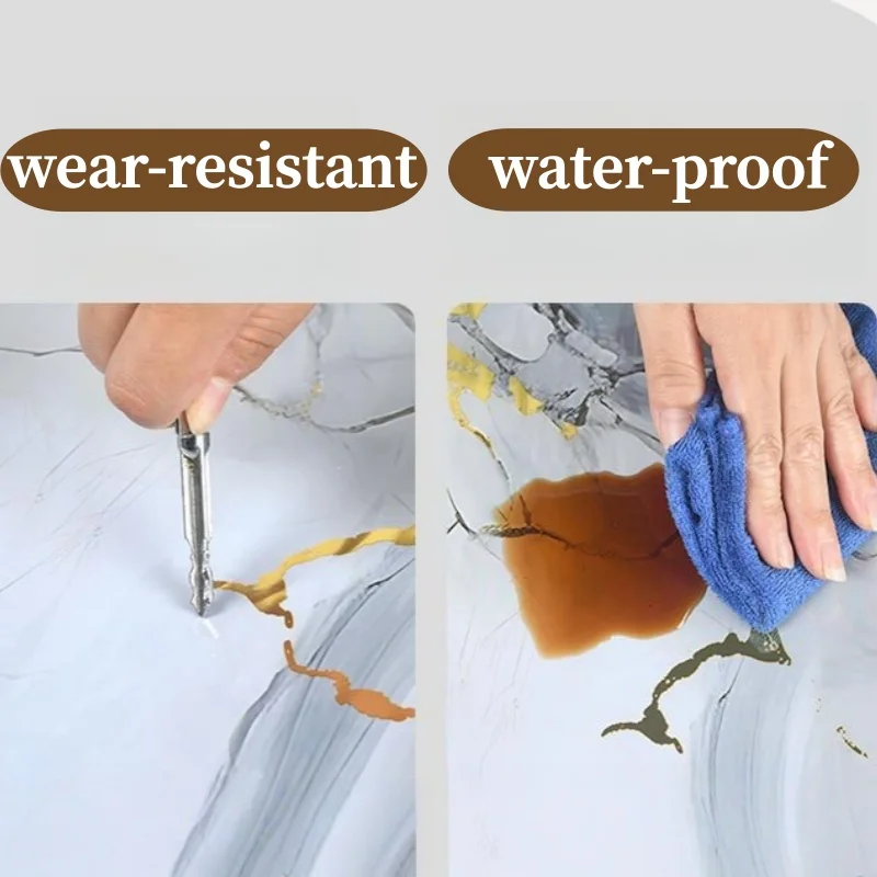 تقليد الرخام قشر وعصا خلفيات ديكور المنزل مقاوم للماء لوحات الحائط ذاتية اللصق للمطبخ الحمام جدار الكسوة #4