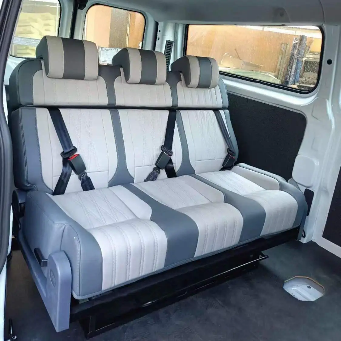 Multi-functional caravan Seat Bed Folding Seat for Van Bus Nappa Leather Motorhome Seats for RV Camper Van Campervan