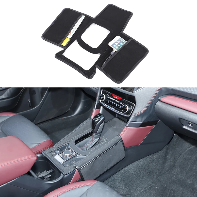 

1Pcs For Subaru Forester 2019-2024 black car styling car center control protective cover car interior accessories
