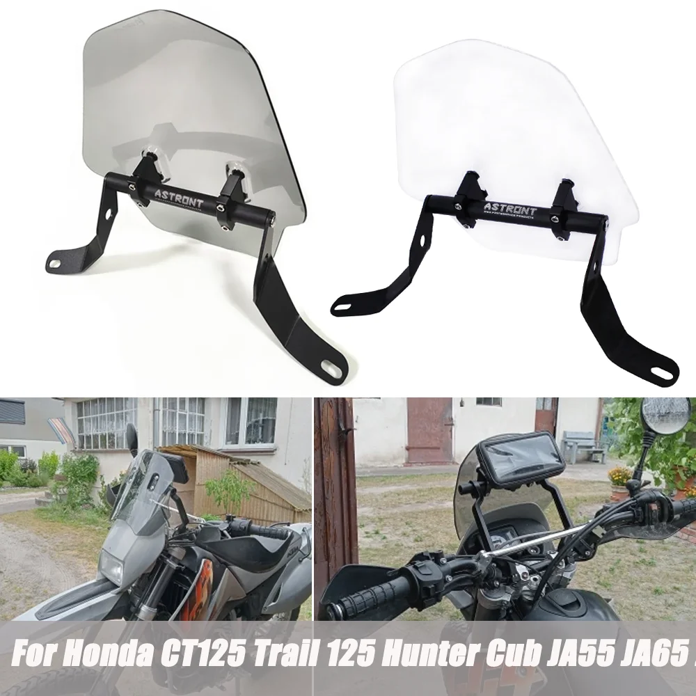 

Motorcycle Windscreen Windshield Wind Deflector For Honda CT125 CT 125 Trail 125 Hunter Cub JA55 JA65 2021 2022 2023 2024