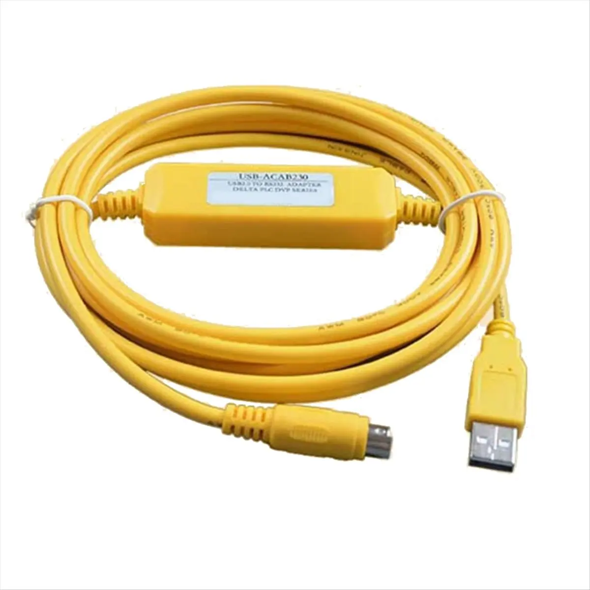 ABAN USBACAB230 for PLC Programming Cable EX ES EH EN Series Cable USB-ACAB230 PLC USB2.0 to RS232 Adapter Yellow