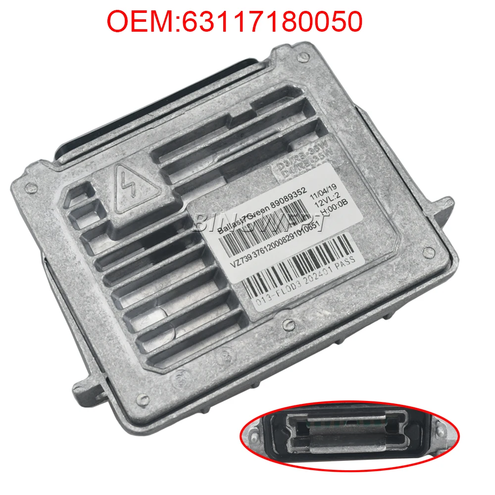 63117180050 HID D3S D3R D4S D4R Headlight Bulbs Control Unit Xenon Ballast for BMW 128i 135i 2008-2011 89089352
