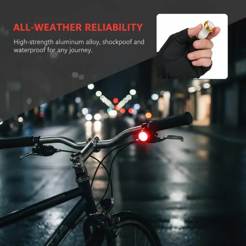 1Pair Bike Handlebar Light Bicycle Cycling Turn Signal LED Handlebar Bar End Plugs Indicator Lights Bicycle Accessories