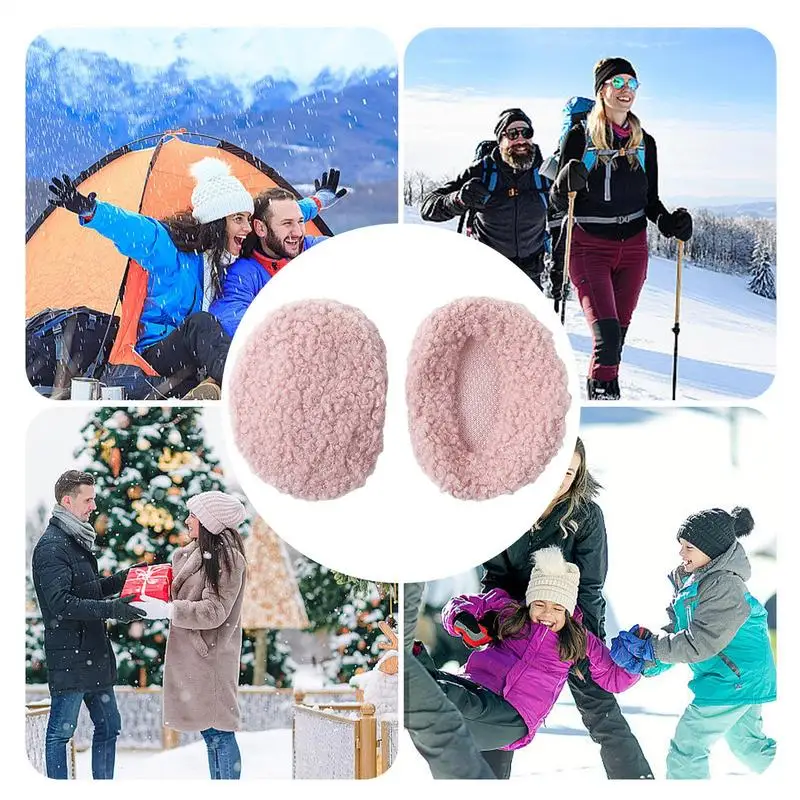 Bandless Ear Warmers Cute Soft Earmuffs Winter plush Ear Cover Windproof Cold-proof Ear Protection Outdoor Traveling Ear Warmers