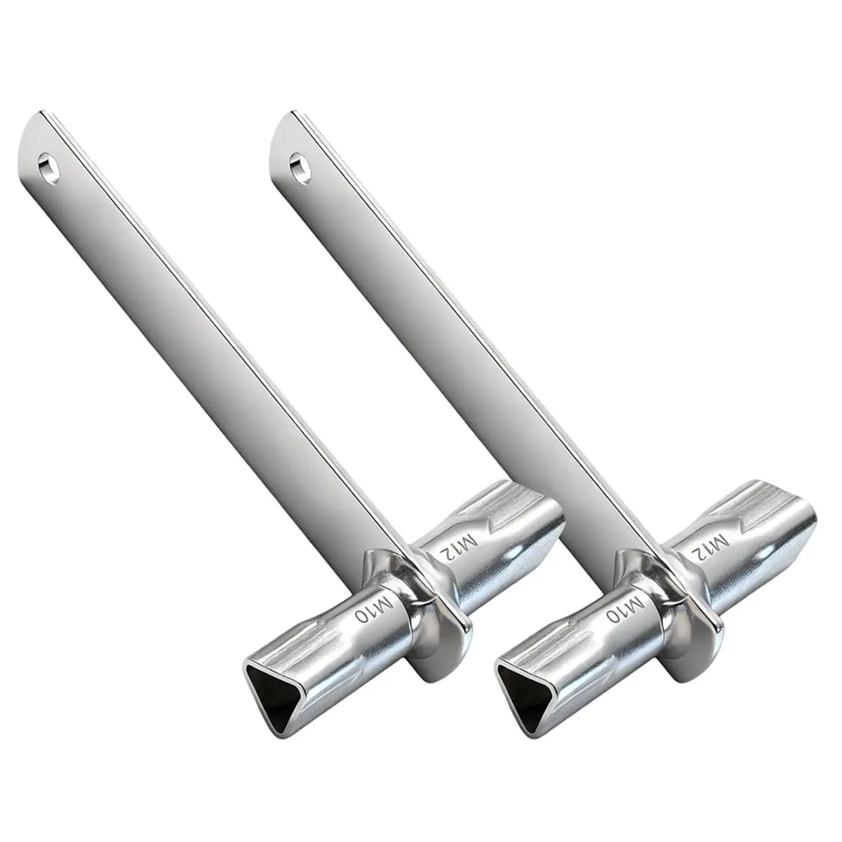 Promotional-2 Pcs Double-Headed Triangular Keys M10/ For Bollards, Barrier Posts And Guardrail Posts With Triangular Locks