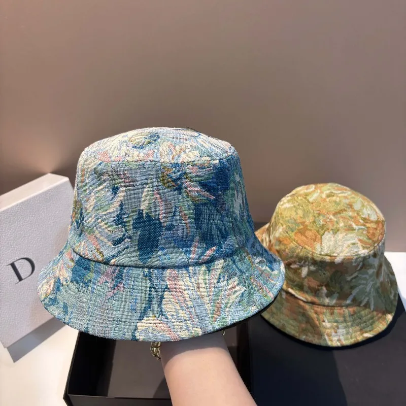 

Chinese Embroidery Bucket Hat Women Adjustable Wide Brim Sun Protection Oriental Vintage Street Style Unisex Free Shipping​​