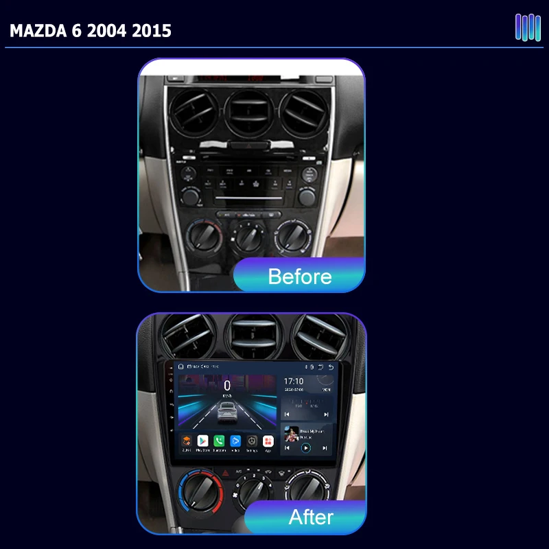 AI VOICE Android Car Radio Multimedia player for MAZDA 6 2004 2015 GPS Navigation Stereo Screen Video Tape Recorder Carplay