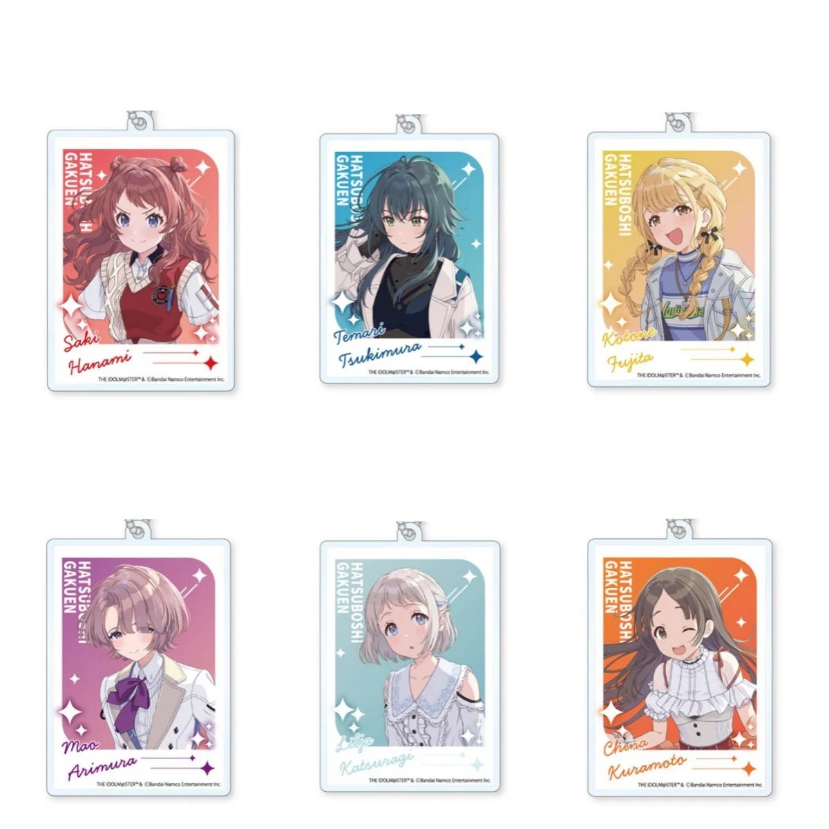 Anime IDOLM@STER Acrylic Keychain Pendant Bag Car Keychain phone Accessories  present Firend Christmas Gifts