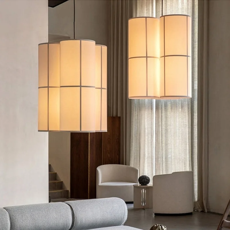 Lampu gantung kain desain makan gaya Zen ruang teh m2 kamar tidur ruang tamu retro Jepang