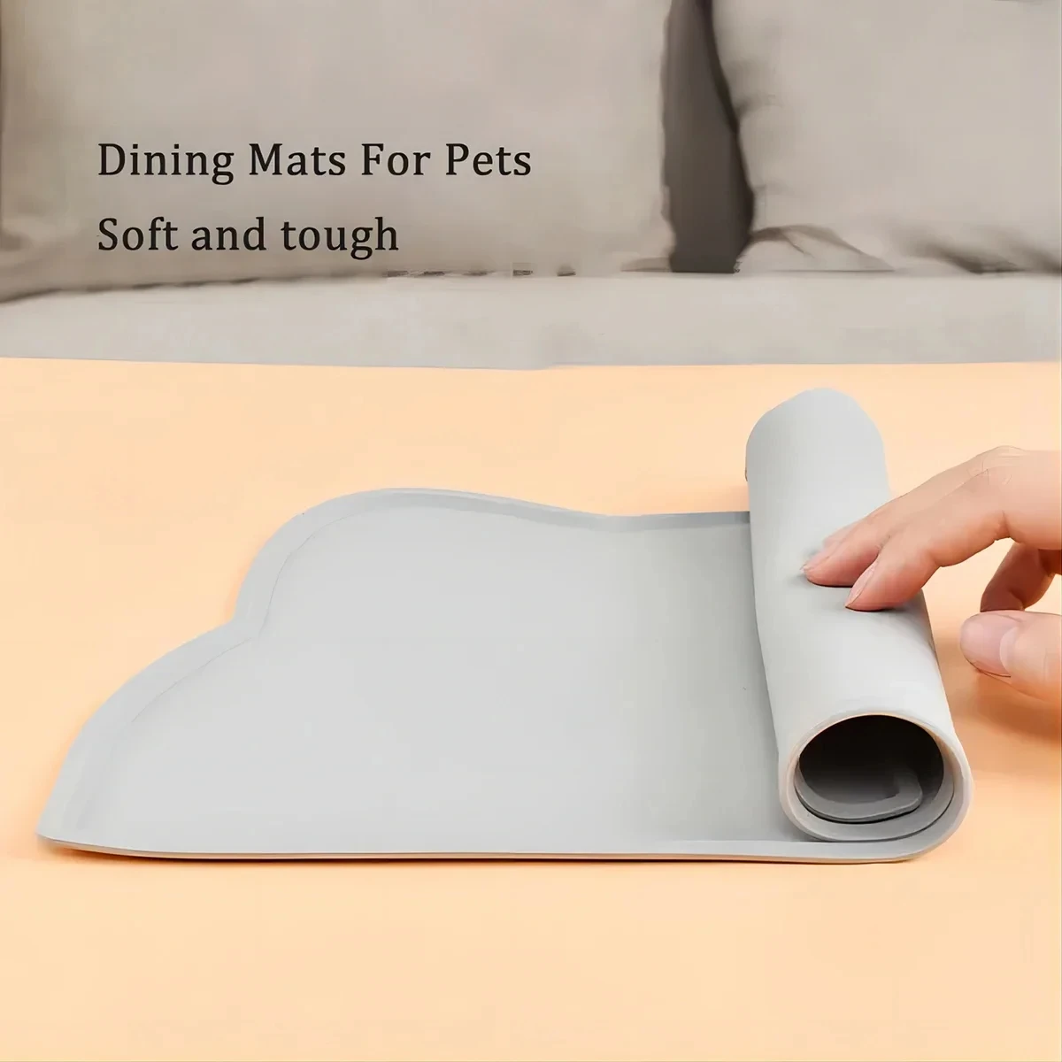 Silicone Pet silicone food mat waterproof, anti-slip, dirty, washable and easy to clean, universal tableware mat for cats and do