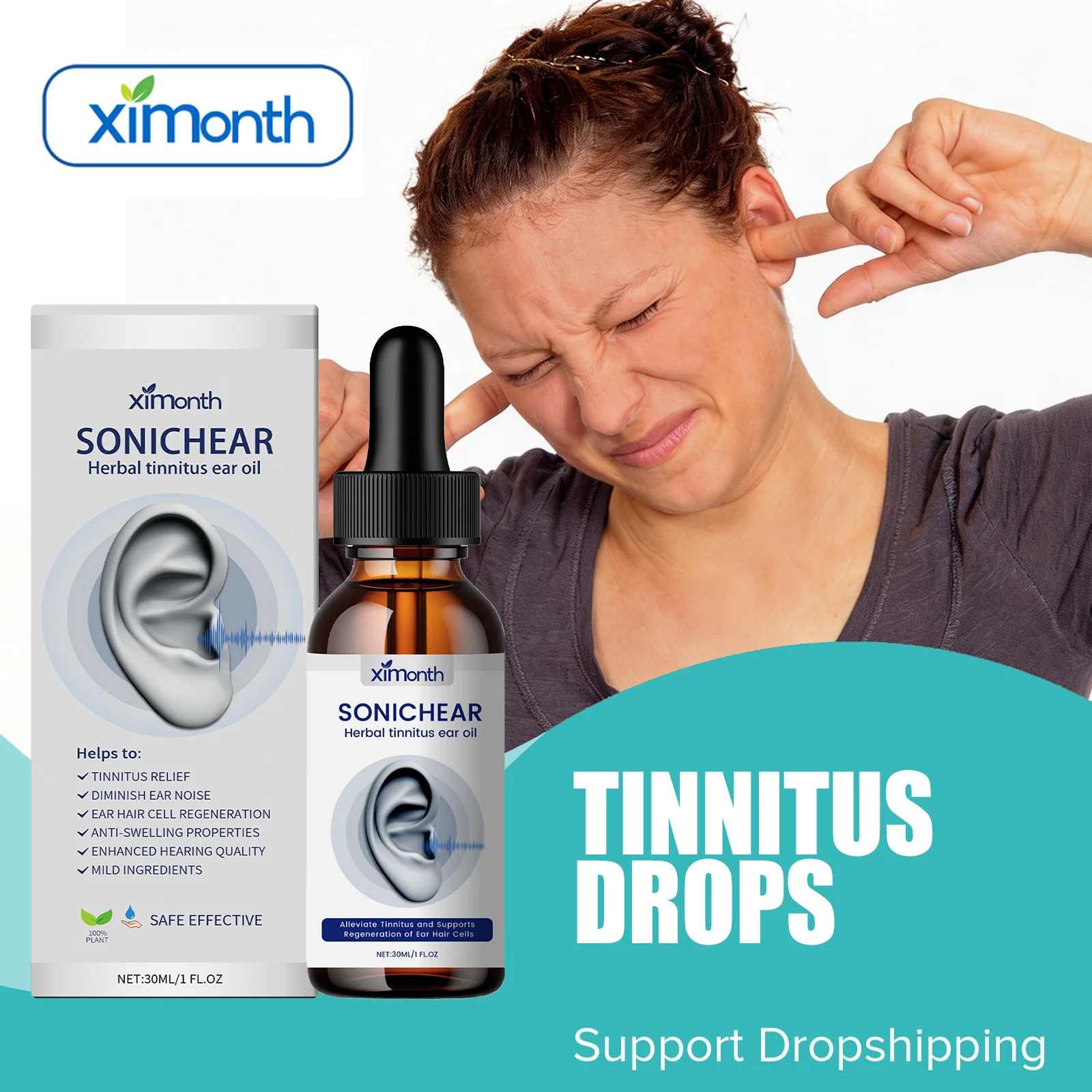 Tinnitus Drops Otitis Liquid Alleviate Discomfort Protect Hearing Improve Ear Health Reduce Itching Earache Relieve Ear Ringing
