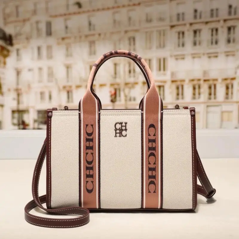 

CH Luxury Brand High Quality Tote Bag Women's Multifunctional Large Capacity Canvas Bag 2025 Square Shoulder Bag