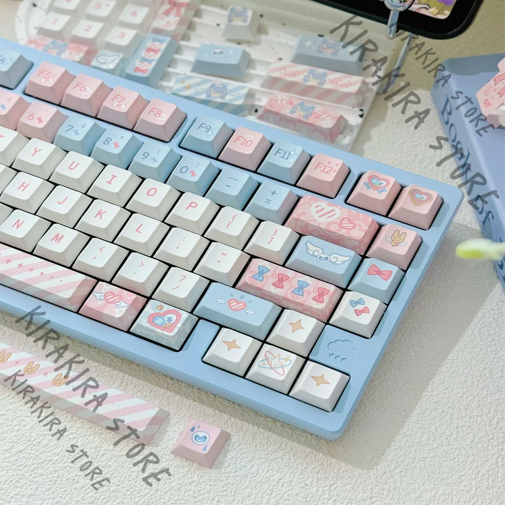 Genshin Impact Sigewinne تأثيري لعبة موضوع كيكابس أنيمي 147 قطعة الراتنج الفن الميكانيكية لوحة المفاتيح مفتاح غطاء الكمبيوتر الحلي