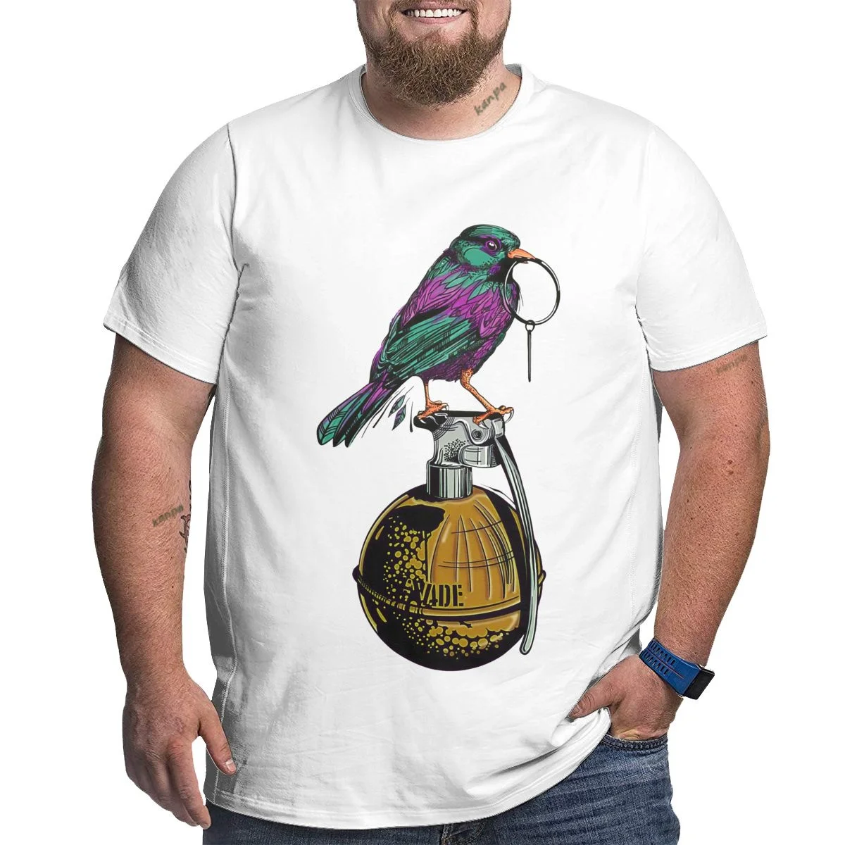 

Bird T-Shirt Aesthetic T-Shirts O Neck Popular Tshirt Original Mens Custom Top Tees Plus Size 5XL 6XL White Funny 3XL