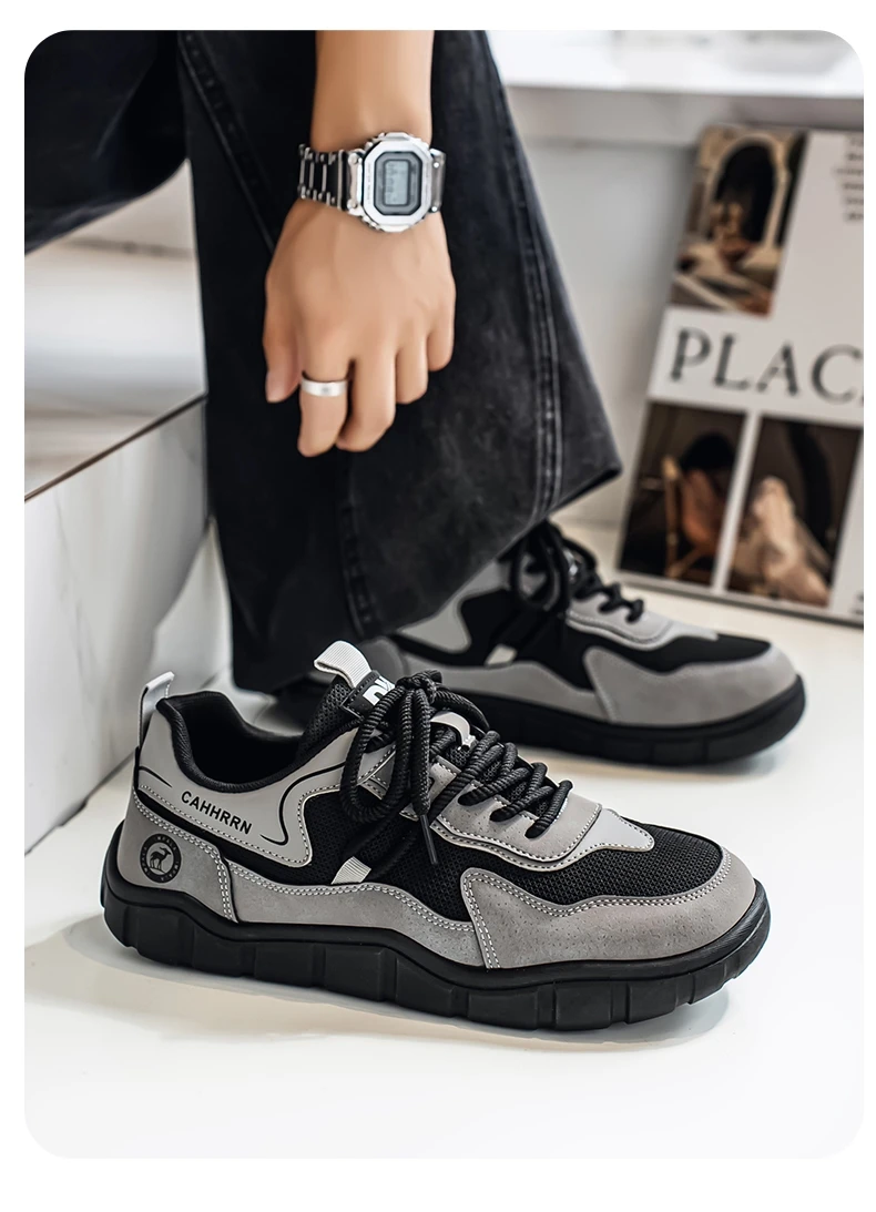 Herrenschuhe mit breiter Zehenbox, leichte Outdoor-Laufschuhe, rutschfeste, weiche, modische Herrenschuhe – Detail 10