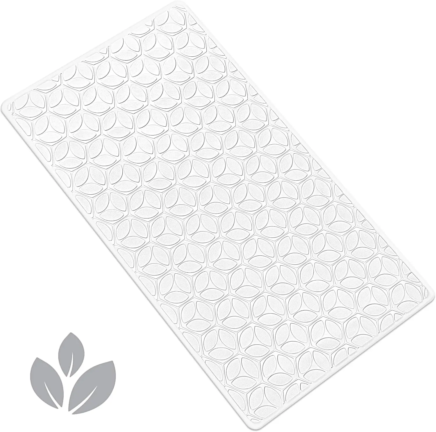 

Non Slip Bathtub Mat with Suction Cups, 16x28 Inch Rubber Bath Mat for Shower, Machine Washable, White