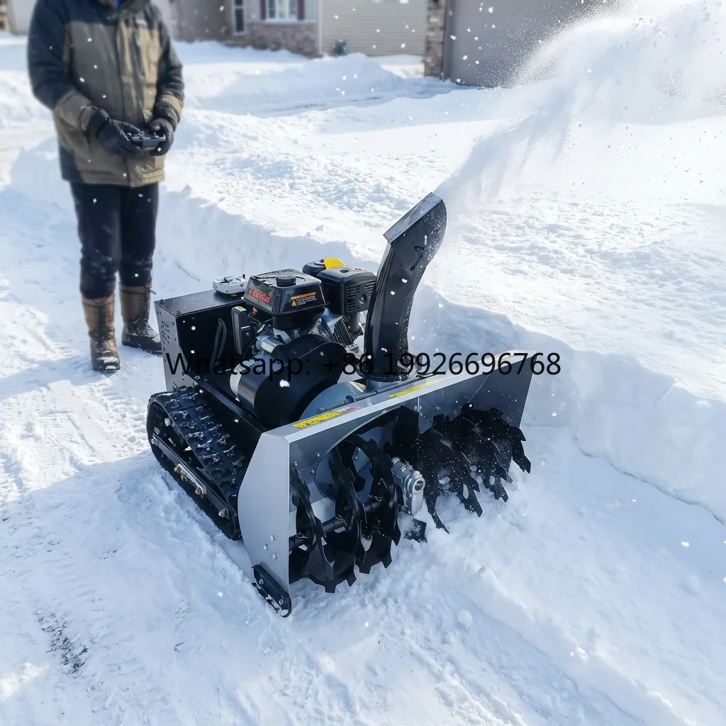 Electric Intelligent Remote Control Snow Sweeper Robot Motor Gear Type Snow Blower for Outdoor Use