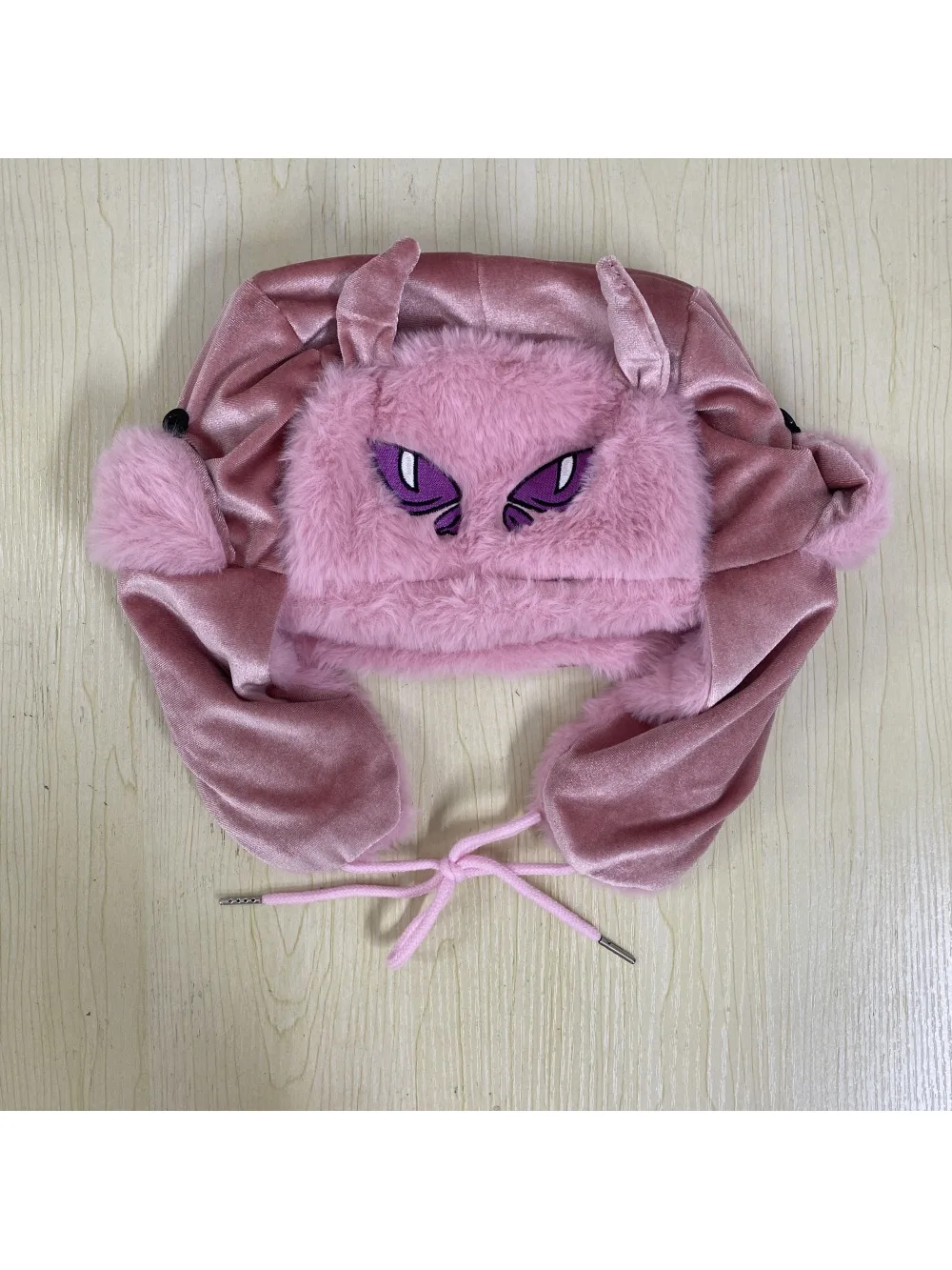 New autumn and winter retro devil pointed plush ear protection hat cartoon street casual trend sweet cool decorative hat gift