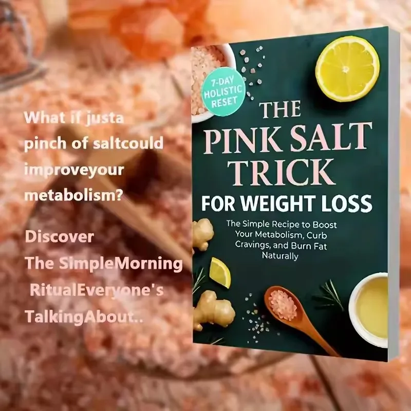 28-Day Pink Salt Diet Plan Book Cookbook Fat-Burning Recipes Metabolism Boost Craving Control Weight Loss Guide Gift