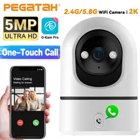 New 5MP IP WIFI Camera One-Touch Call 2.4G&5G WIFI PTZ Surveillance Security HD Baby Monitor Night Vision Indoor Security CCTV