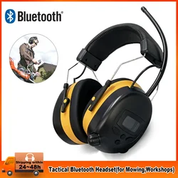 Professional SNR 30dB GeI Ear FM Radio Hearing Protector Bluetooth Hearing Noise Reduction Safety Earmuffs for Mowing Work