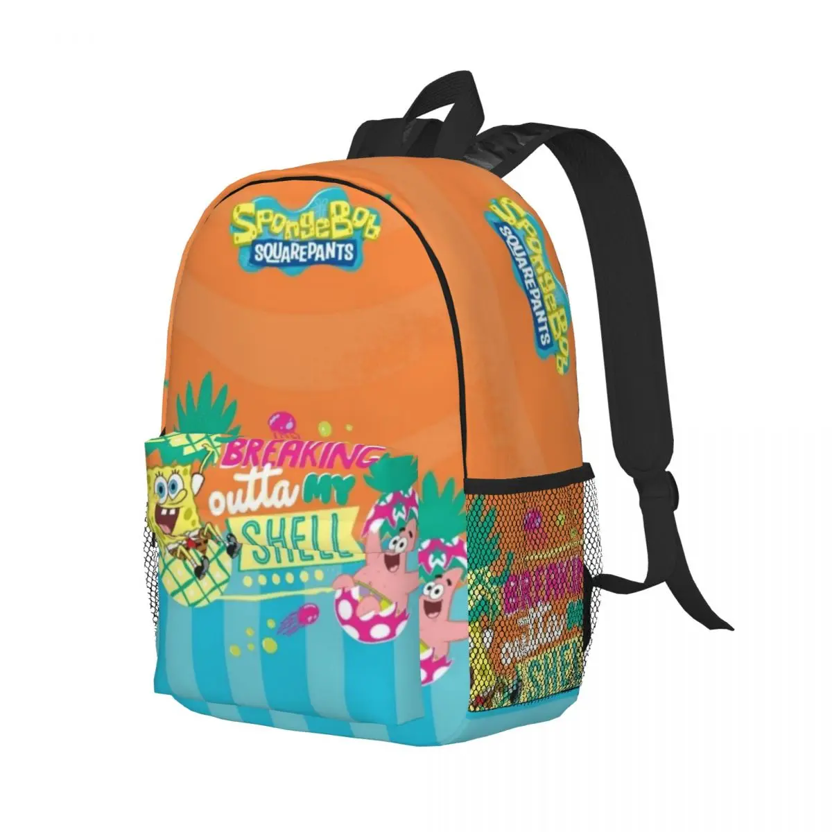 Spongebob Printed Lightweight Casual Schoolbag For School, Outdoor, Shopping, Office 15inch