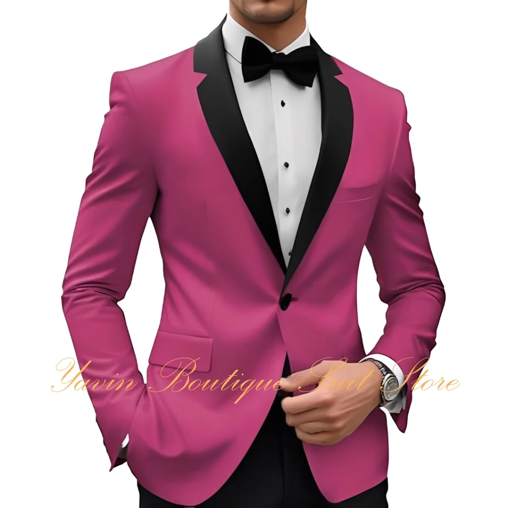 

Formal Men's Suit Solid Blazer One Button Shawl Lapel Suit Jacket Slim Fit Suit for Men Wedding Party Tuxedo